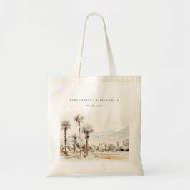 Bolsa Tote Primaveras Chic Palm Casamento de Paisagem na Cali