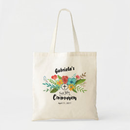 Bolsa Tote Primeira Comunhão Floral | Saco