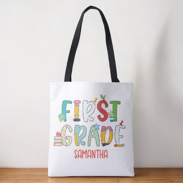 Bolsa Tote Primeira Escola Personalizada (Criador carregado)