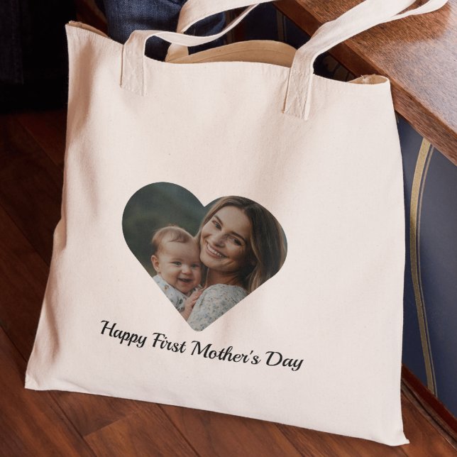 Bolsa Tote Primeira mãe dia de as mães nova (Criador carregado)