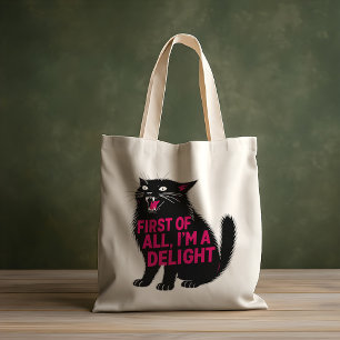 Bolsa Tote Primeiro De Tudo Sou Um Delight Gritando Gato Pret