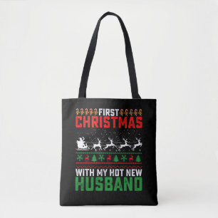 Bolsa Tote Primeiro Natal Com Meu Marido Novo E Sarado Feio