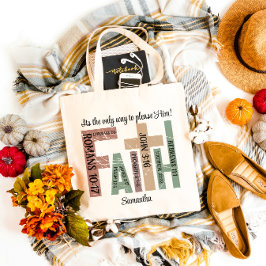 Bolsa Tote Primeiro Nome Bíblia Colorida Cuta Versa Tipografi