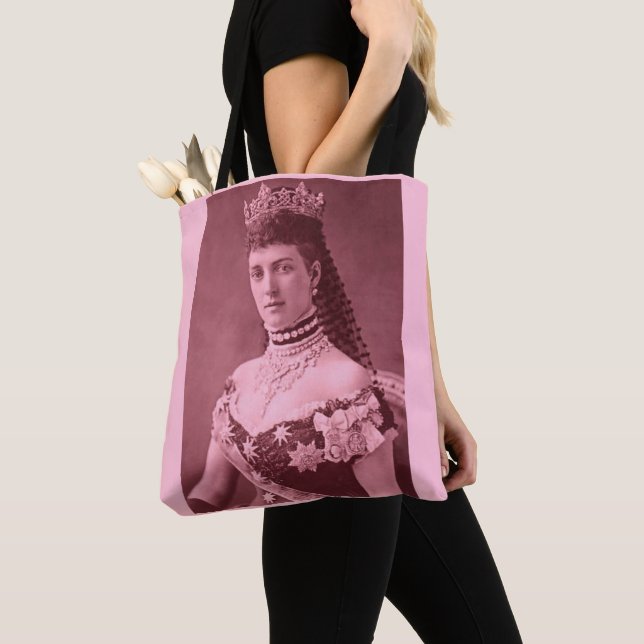 Bolsa Tote Princesa Alexandra da Dinamarca de rosa (Close Up)