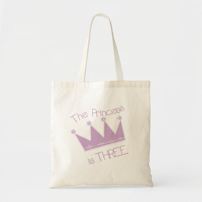 Bolsa Tote Princesa aniversário de 3 anos Camisetas e present (Frente)