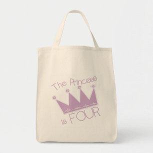 Bolsa Tote Princesa Coroa 4ª Camisetas de Aniversário