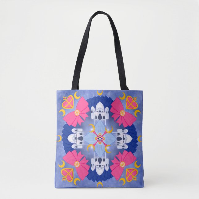 Bolsa Tote Princesa da Arte Radial da Lua (Frente)