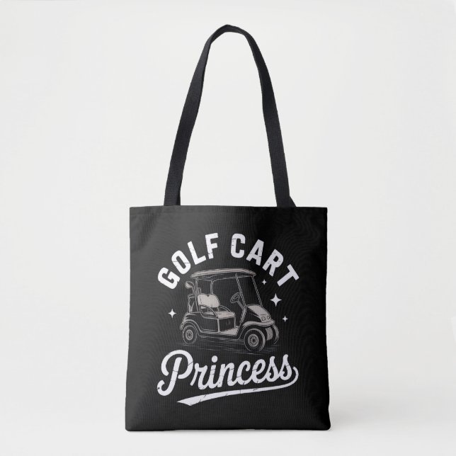 Bolsa Tote Princesa engraçada de carrinho de golfe Senhoras d (Frente)