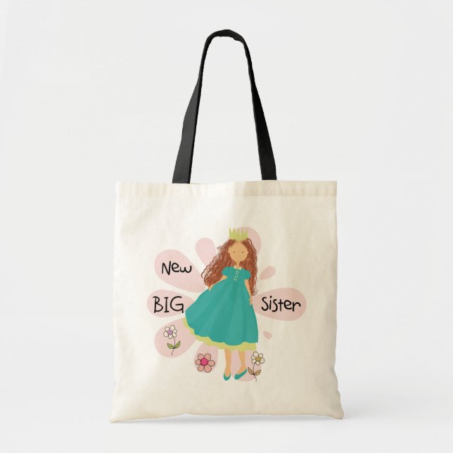 Bolsa Tote Princesa Irmã Marrom Cabelo (Frente)