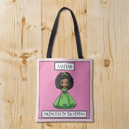 Bolsa Tote Princesa Negra em Formação de Cartografia Rosa Ver