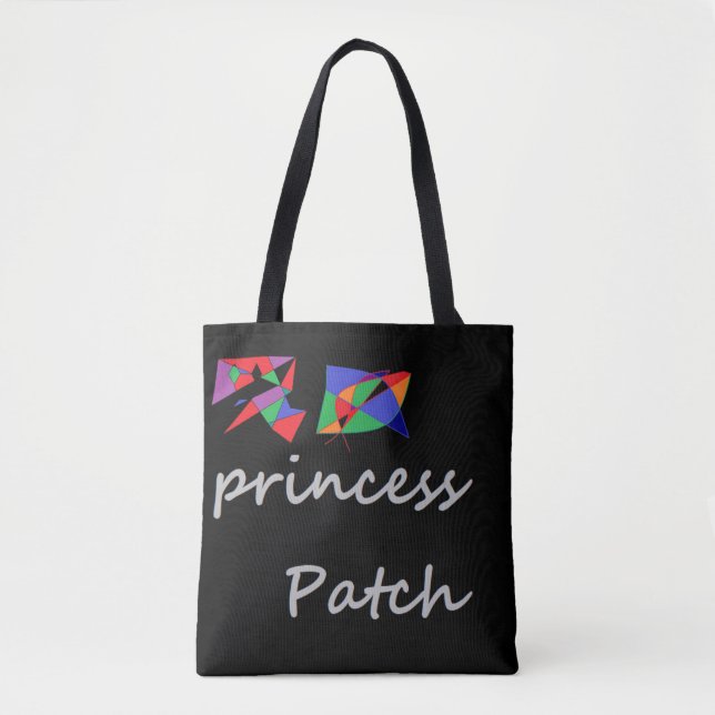 Bolsa Tote Princesa Patch design em homenagem a um gato (Frente)