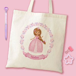 Bolsa Tote Princesa Rosa Bonita Personalizada