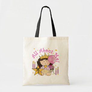 Bolsa Tote Princesa Sobre Os Meus 4º Aniversário Camisetas