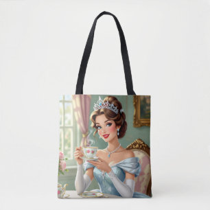 Bolsa Tote Princesa sofisticada com coroa e vestido elegante