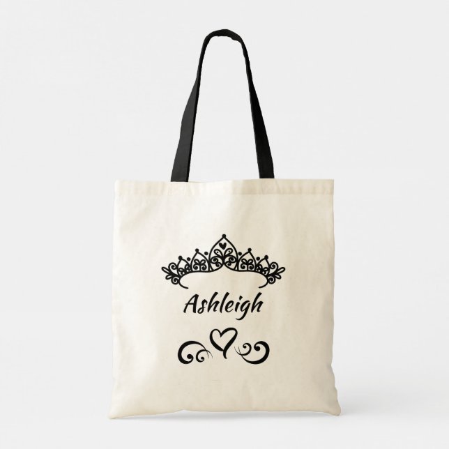 Bolsa Tote Princesa Swirly Doodle Tiara (Verso)