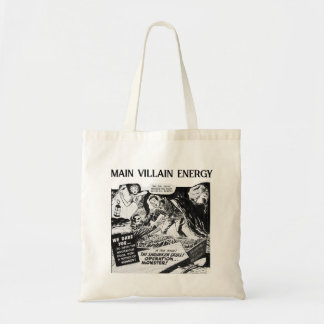 Bolsa Tote Principal Villain Energy Vintage Comic Black & Whi