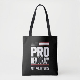 Bolsa Tote Pró Democracia Anti Projeto 2025 Trump 2025