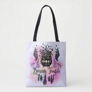 Bolsa Tote Problemas de Criação: Design Mischievous Witchy