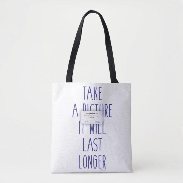 Bolsa Tote Problemas de Imagem Sem Slogan de Divertimento de  (Frente)