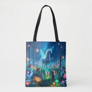 Bolsa Tote Procissão Mágica Através do Bioluminescente