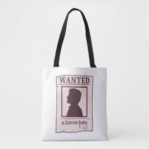 Bolsa Tote Procurado: Um Design de Poster Connie Bby Popula