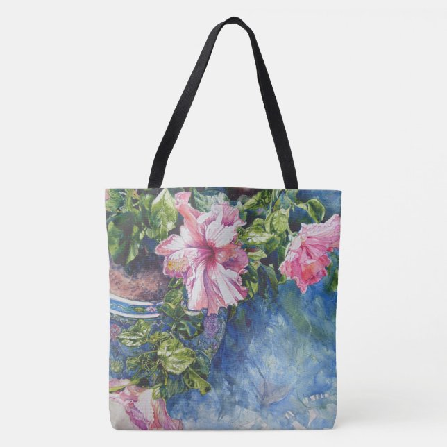Bolsa Tote Procurando o rosa bonito (Frente)