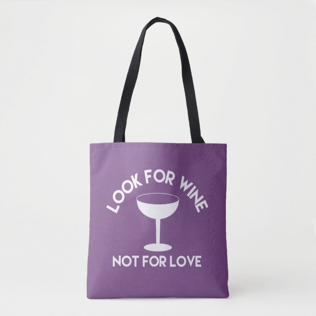 Bolsa Tote Procure vinho, não por amor (Frente)