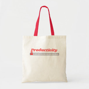 Bolsa Tote Produtividade Carregando Design de Humor de Trabal