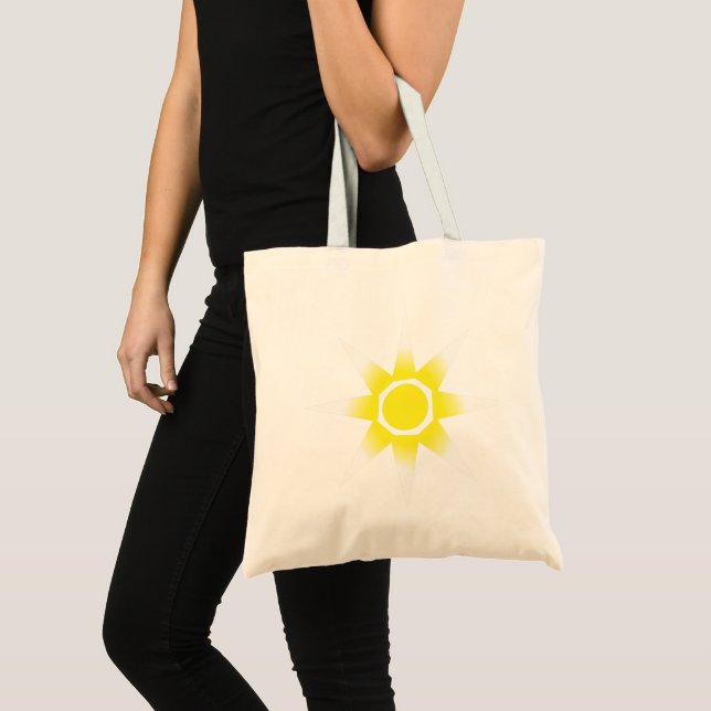 Bolsa Tote Produto Sol Magia Amarela Branca (Frente (produto))