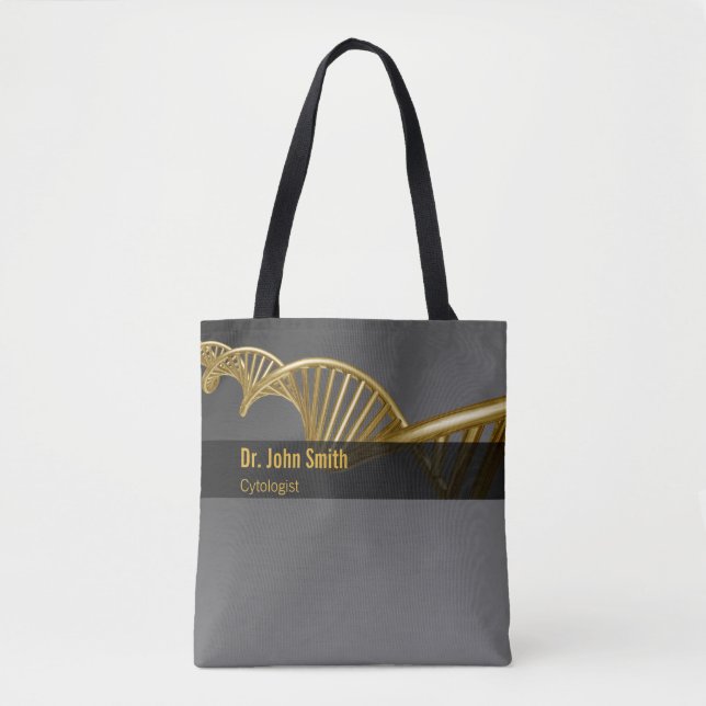 Bolsa Tote Professional Gold Luxury DNA Strand Medical (Frente)