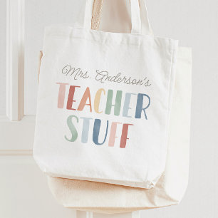 Bolsa Tote Professor Arco-Íris Coisa Professora Aprecia Prese
