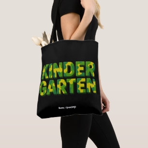 Bolsa Tote Professor Camouflage Meninos do Jardim de Infância