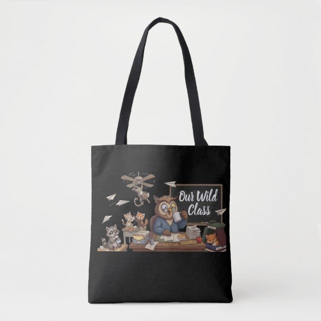 Bolsa Tote Professor Coruja Divertido Caos - Animais Capricho (Frente)
