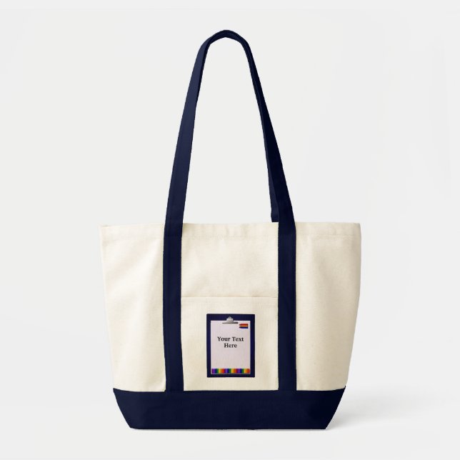 Bolsa Tote Professor Crayons Design Impulse Saco de Tota (Frente)