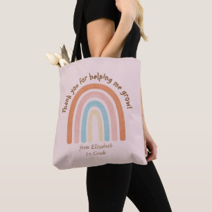 Bolsa Tote Professor de Arco-Íris Moderno - Obrigado -