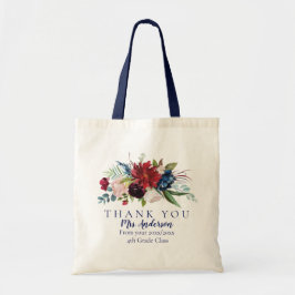 Bolsa Tote Professor de Buquê Floral Obrigado Atenção