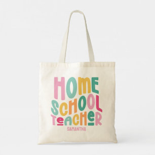 Bolsa Tote Professor de Ensino Domiciliar   Design de Texto C