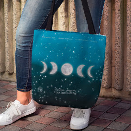 Bolsa Tote Professor de instrutor Yoga, estrela das luas azui