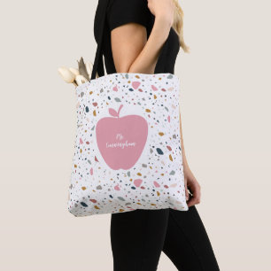Bolsa Tote Professor de Maçã Rosa Terrazzo