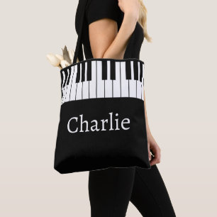 Bolsa Tote Professor de Música Teclado de Piano Escuro