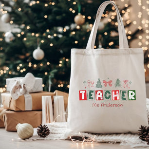 Bolsa Tote Professor de Natal Coquete Costume Festivo