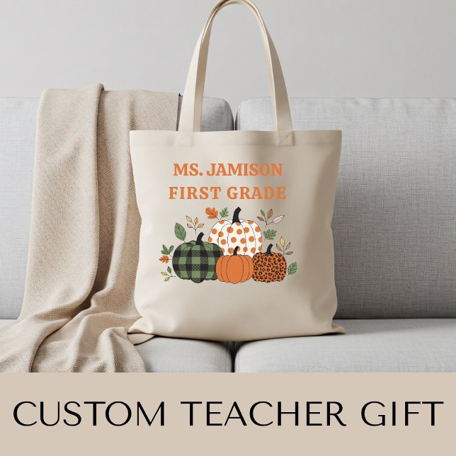 Bolsa Tote Professor de outono Personalizado (Criador carregado)