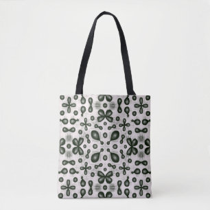 Bolsa Tote Professor de química orgânica, preto e branco