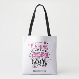 Bolsa Tote Professor de Tipografia Moderna Obrigado Personali