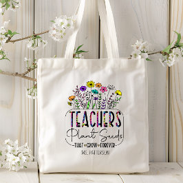 Bolsa Tote Professor Diz Nome Personalizado da Flor Moderna