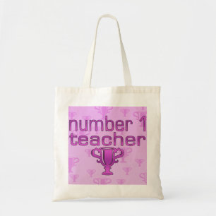 Bolsa Tote Professor do número 1 no rosa