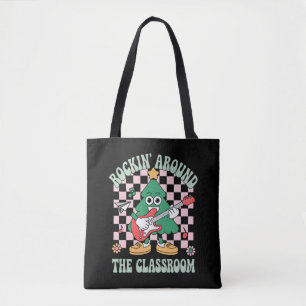 Bolsa Tote Professor Groovy Natal Balançando na Sala de Aula