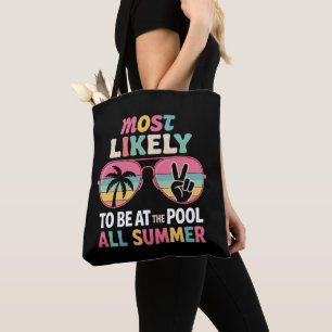 Bolsa Tote Professor Mais Propenso a Estar na Piscina Todo o 