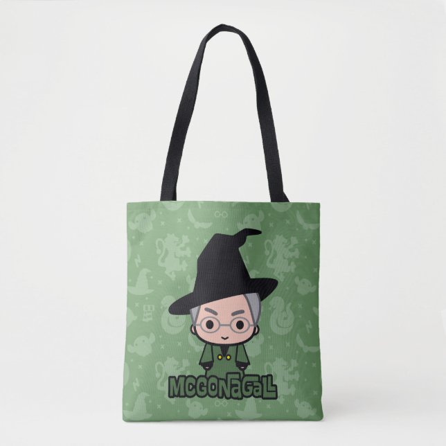 Bolsa Tote Professor McGonagall Personagem de desenho animado (Frente)