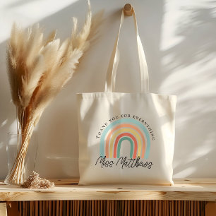 Bolsa Tote Professor moderno e Na moda Rainbow Obrigado prese